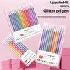 Colorful Glitter Pens Luminous Shimmering Curry Pens Sparkling Ballpoint Pens